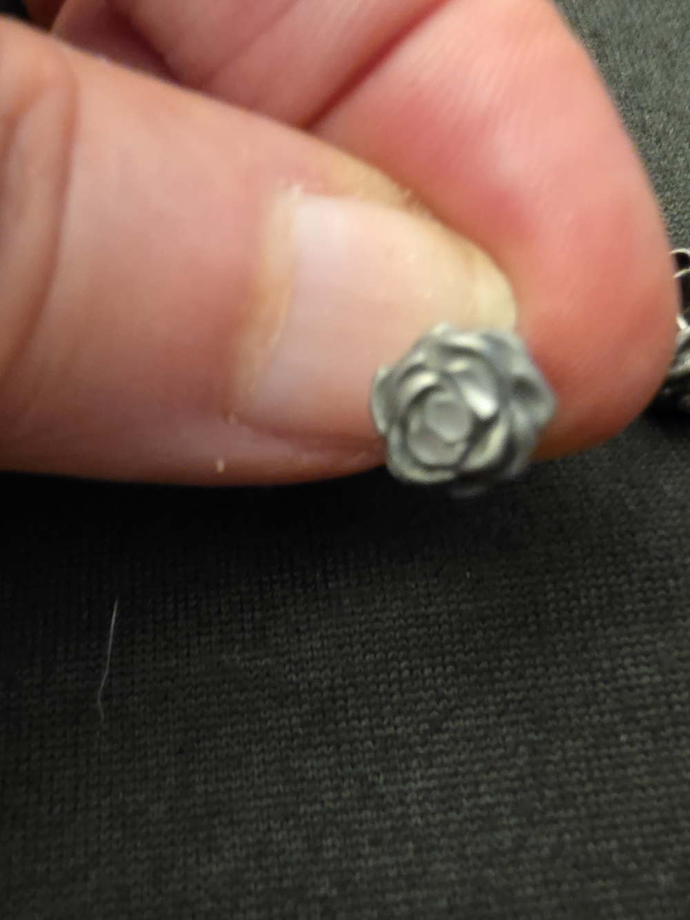 Sterling Silver Rose Stud Earrings - Silver Floral Earrings